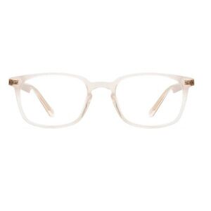 NWT Krewe Clear Champagne Colored Frame Glasses with Blue Light Filter Lenses